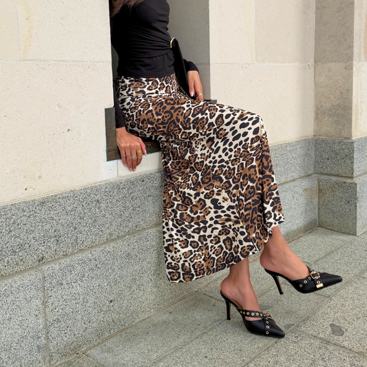 Black Leather Mule - Mara