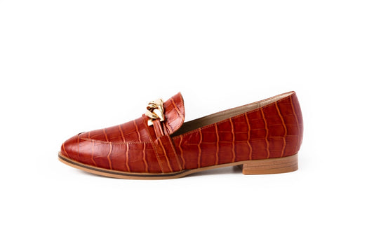 Lux Loafer Terracotta Flats by Sole Shoes NZ F12-35