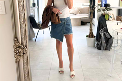 White Leather Wedge Mule – Cleo