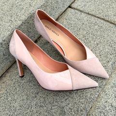 Blush Pink Two-Tone Leather Pump – Verona