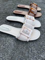 Cream Raffia Flat – Isla