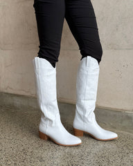 Whitw Stitch Western Knee-High Boot – Rodeo