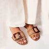 Brown Raffia Flat – Isla
