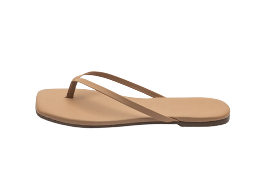 PREORDER Serenity Split-Toe Leather Sandal Nude