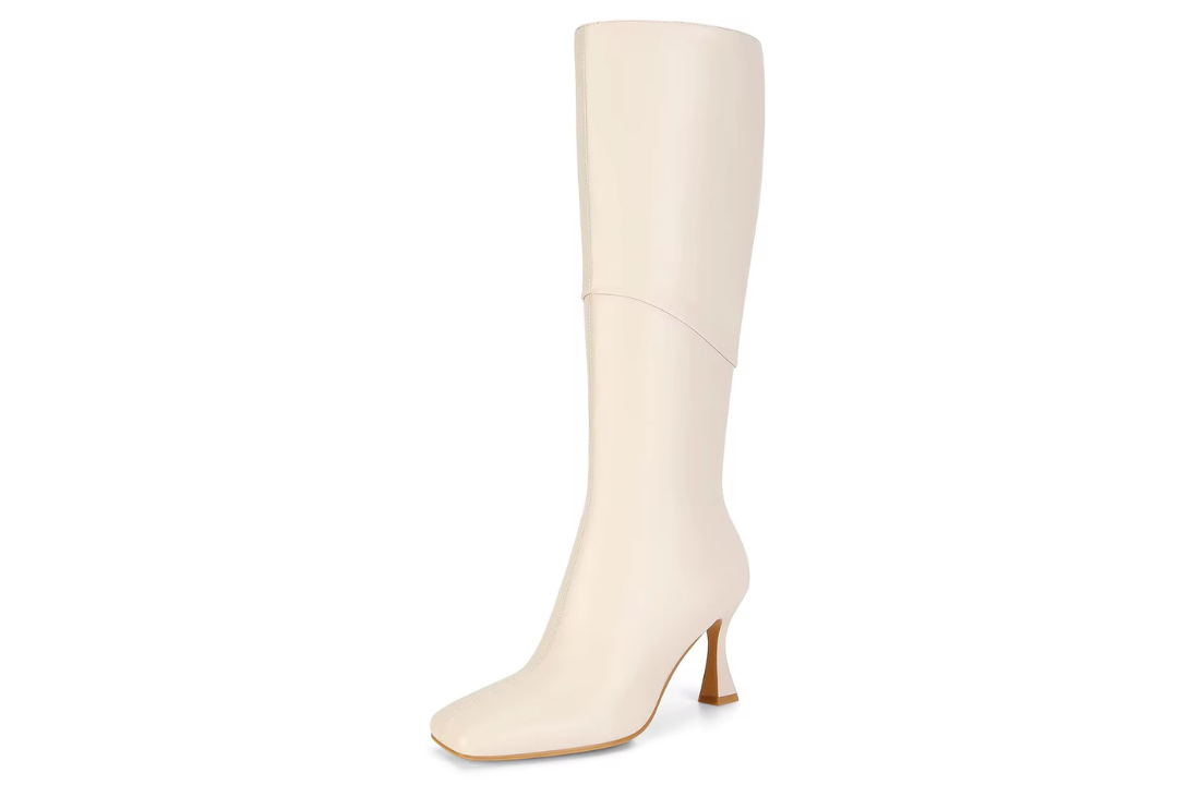 Cream Leather Knee-High Boots – Lila (PREORDER)