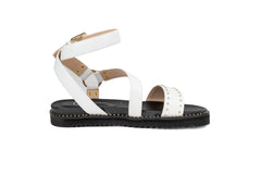Anne Sandal White PREORDER Flats by Sole Shoes NZ F17-36