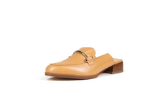 Aria Flat Mule Tan Flats by Sole Shoes NZ F22-36