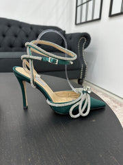 Brooke Heel Emerald Green 10cm Heels by Sole Shoes NZ H23-36