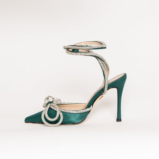 Brooke Heel Emerald Green 10cm Heels by Sole Shoes NZ H23-36 1293