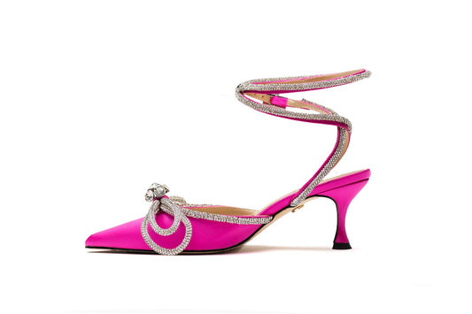 Brooke Heel Hot Pink 6cm Heels by Sole Shoes NZ H23-36