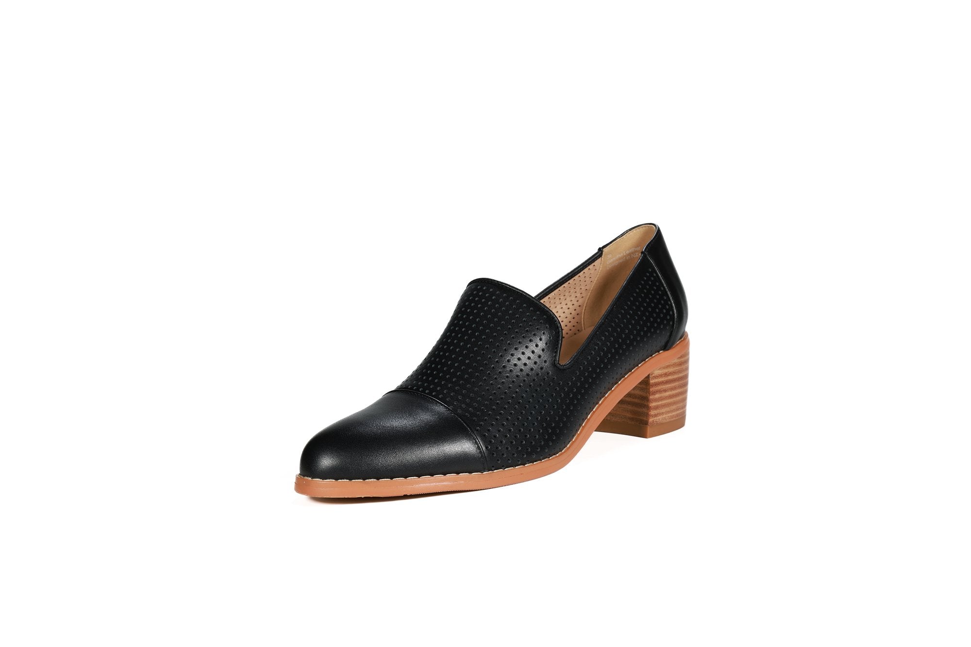 Harris Leather Loafers Black Flats by Sole Shoes NZ F23-36