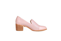 Harris Leather Loafers Blush Pink Flats by Sole Shoes NZ F23-36