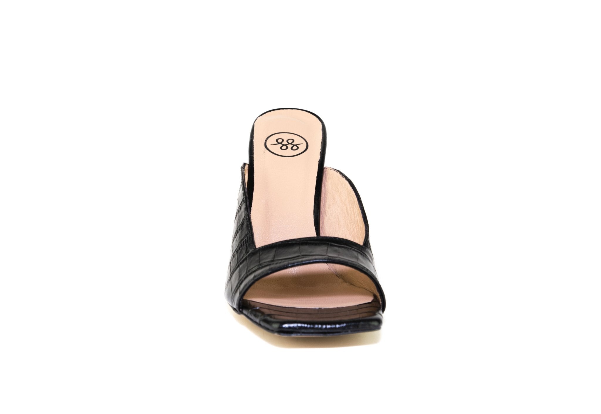 Kimmy Mule Black Heels by Sole Shoes NZ H12-36
