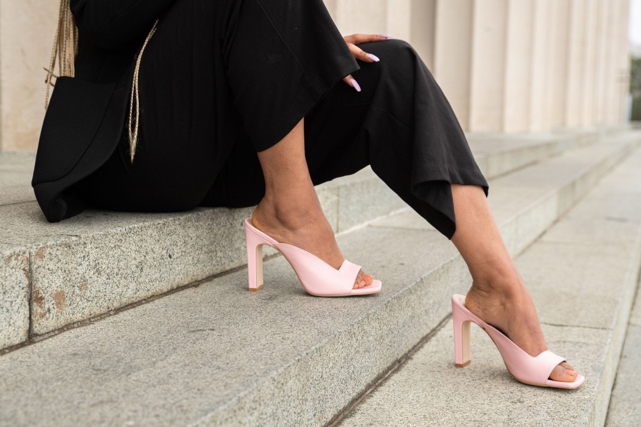 Kimmy Mule Pink Heels by Sole Shoes NZ H14-36