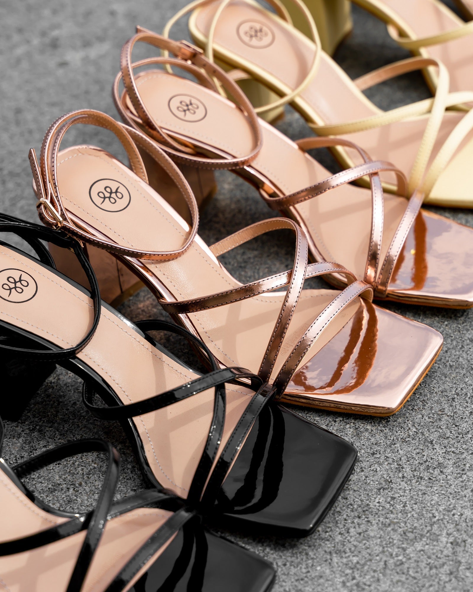 Ky Sandal Heel Rose Gold Heels by Sole Shoes NZ H22-36
