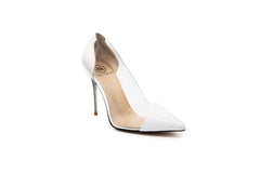 Lizzy Leather Heels White - PREORDER Heels by Sole Shoes NZ H15-37