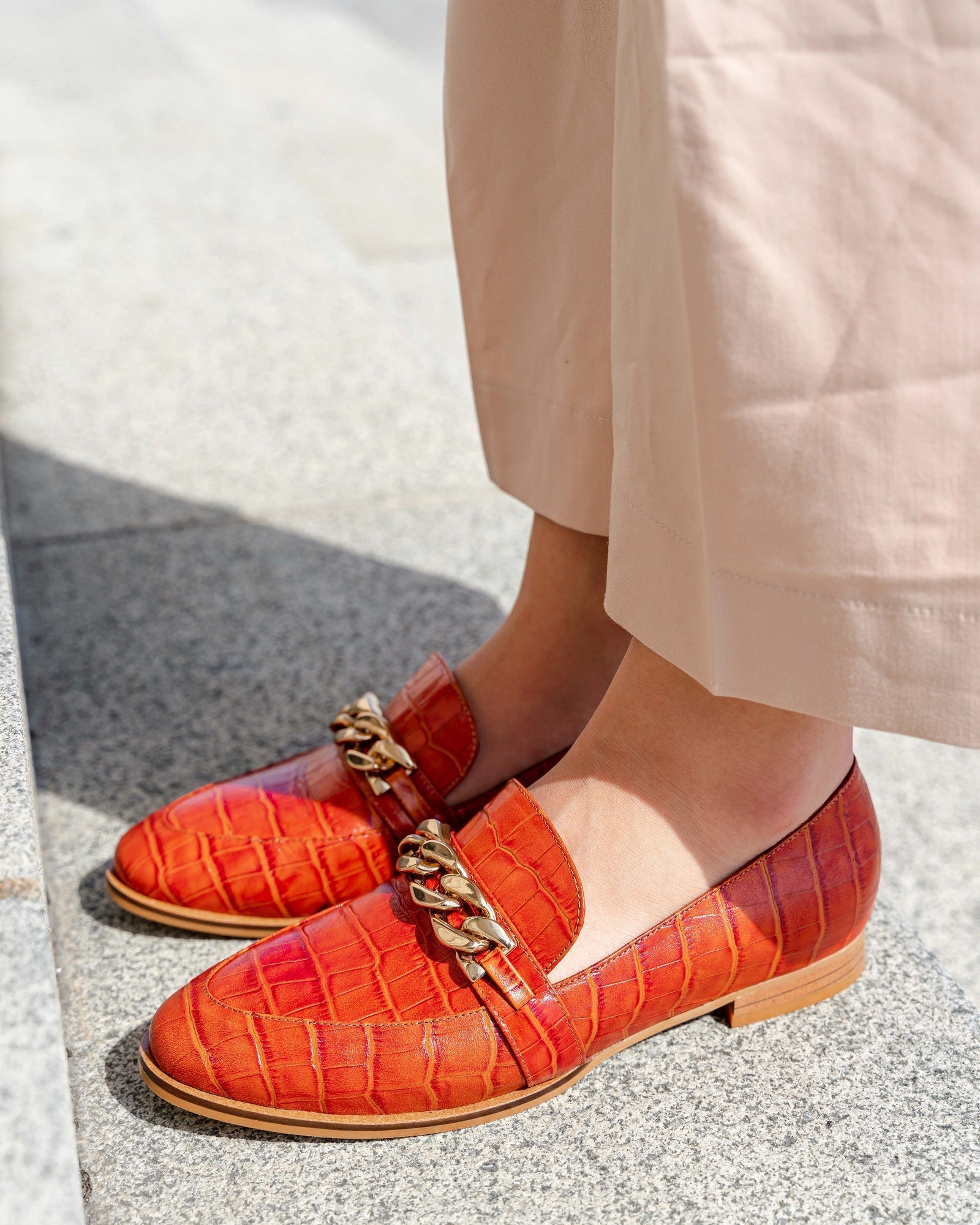 Lux Loafer Terracotta Flats by Sole Shoes NZ F12-35