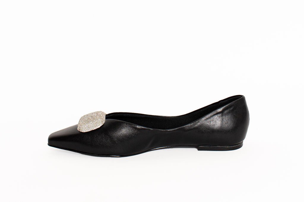 Macy Ballet Flat Black Flats by Sole Shoes NZ F27B-36