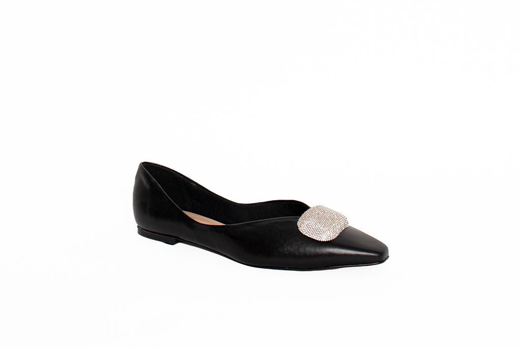 Macy Ballet Flat Black Flats by Sole Shoes NZ F27B-36