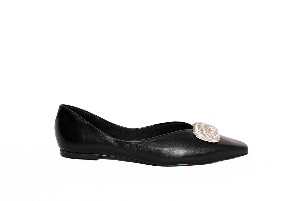 Macy Ballet Flat Black Flats by Sole Shoes NZ F27B-36