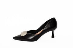 Macy Kitten Heel Black Heels by Sole Shoes NZ H30B-36