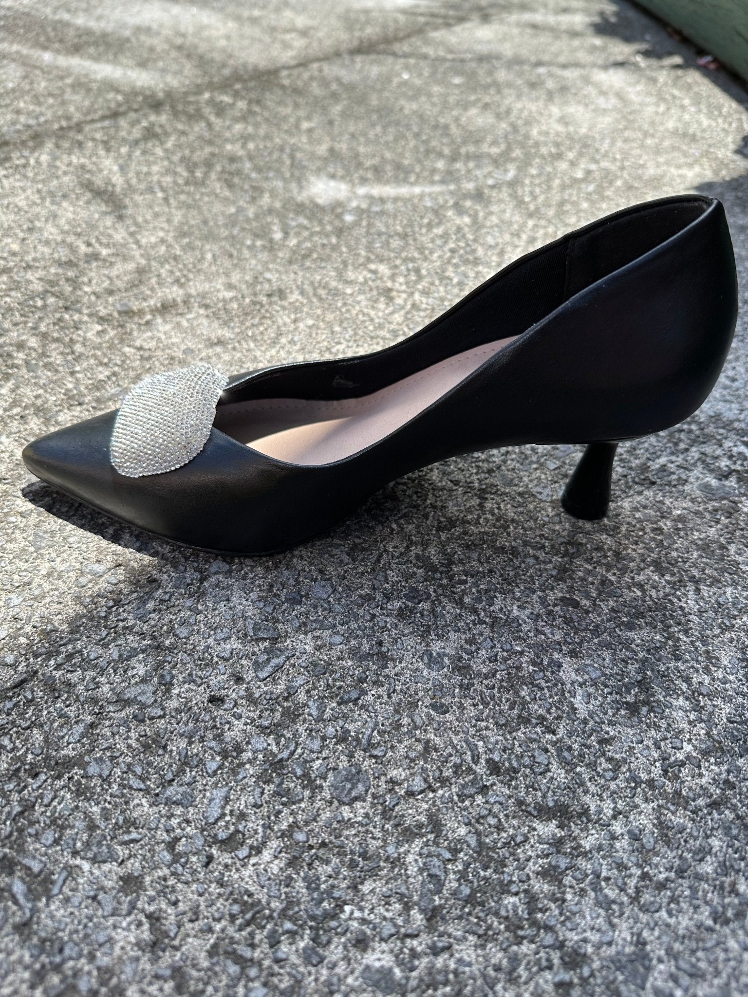 Macy Kitten Heel Black Heels by Sole Shoes NZ H30B-36