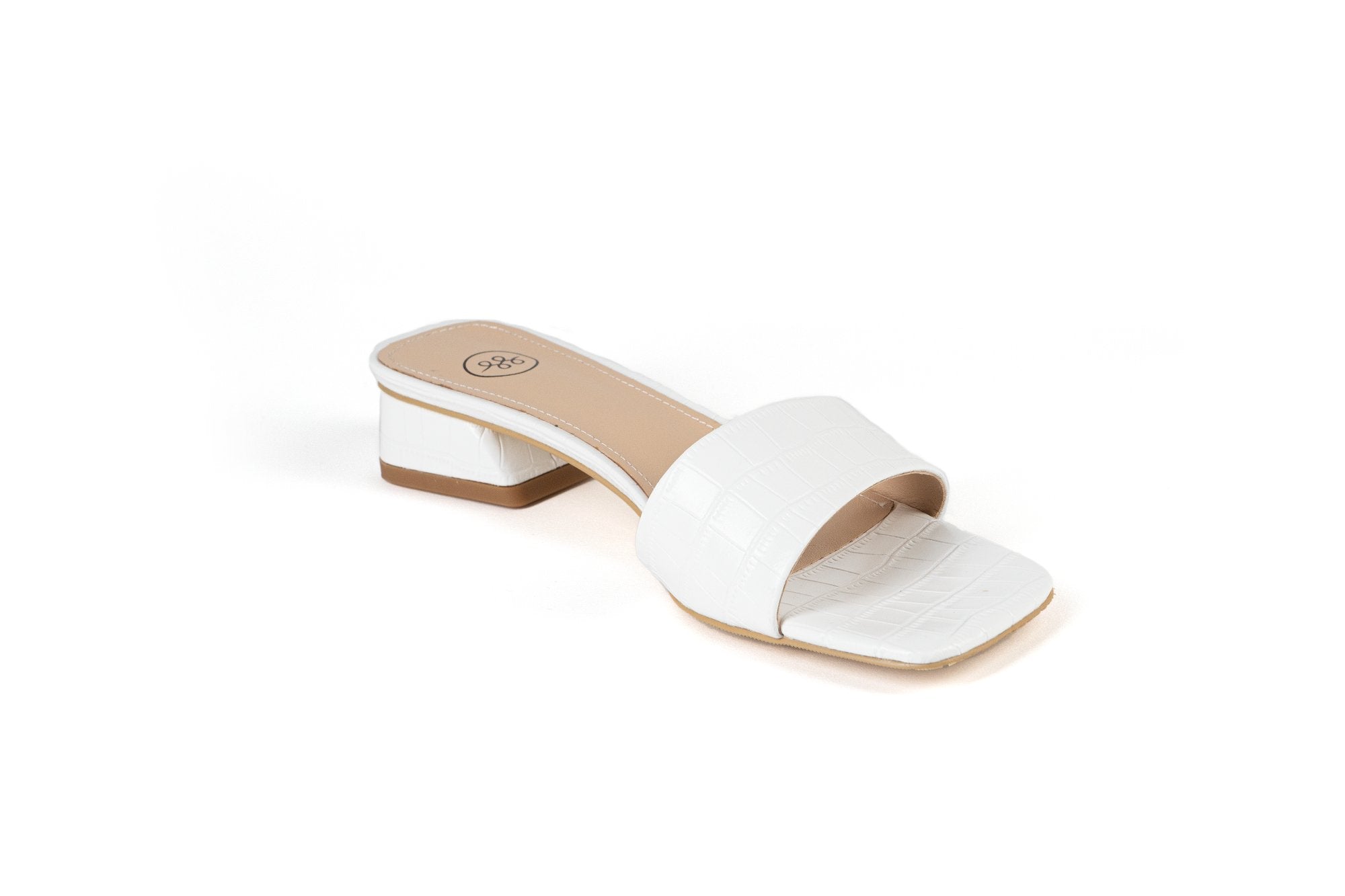 Marbella Sandal White Flats by Sole Shoes NZ F18-36