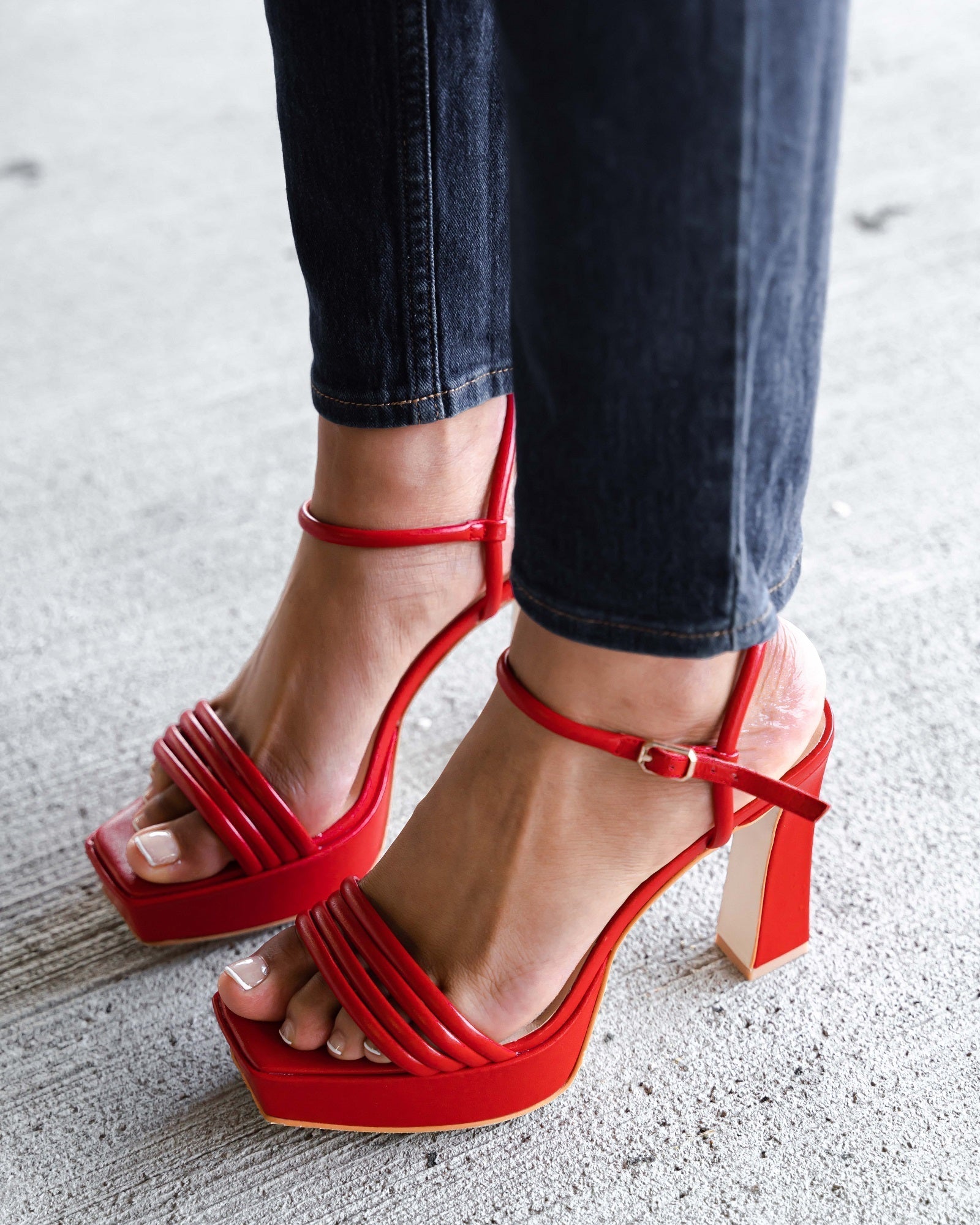 SAMPLE Bianca Platform Sandal Red by Sole Shoes NZ H26-36