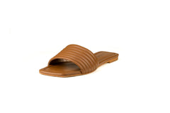 SAMPLE Dawn flat Sandal Tan by Sole Shoes NZ SAMPLE
