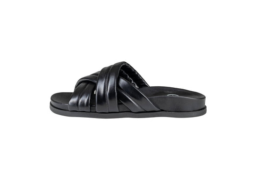 Zen Leather Slides Black- PREORDER Flats by Sole Shoes NZ F21-36 2000