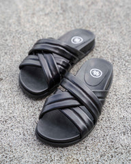 Zen Leather Slides Black- PREORDER Flats by Sole Shoes NZ F21-36