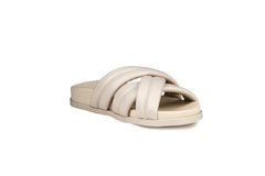 Zen Leather Slides Cream- PREORDER Flats by Sole Shoes NZ F21-36