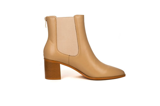 Zoey Ankle Boot Blush Beige Boots by Sole Shoes NZ AB12-36