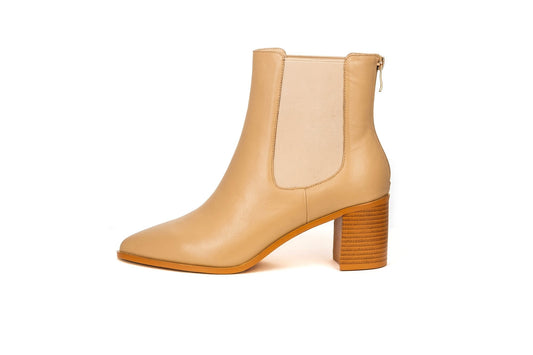 Zoey Ankle Boot Blush Beige Boots by Sole Shoes NZ AB12-36
