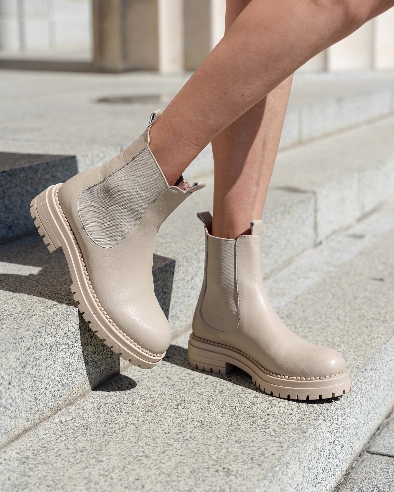 Dev Boot Cream - Sole Shoes NZ Womens Shoes